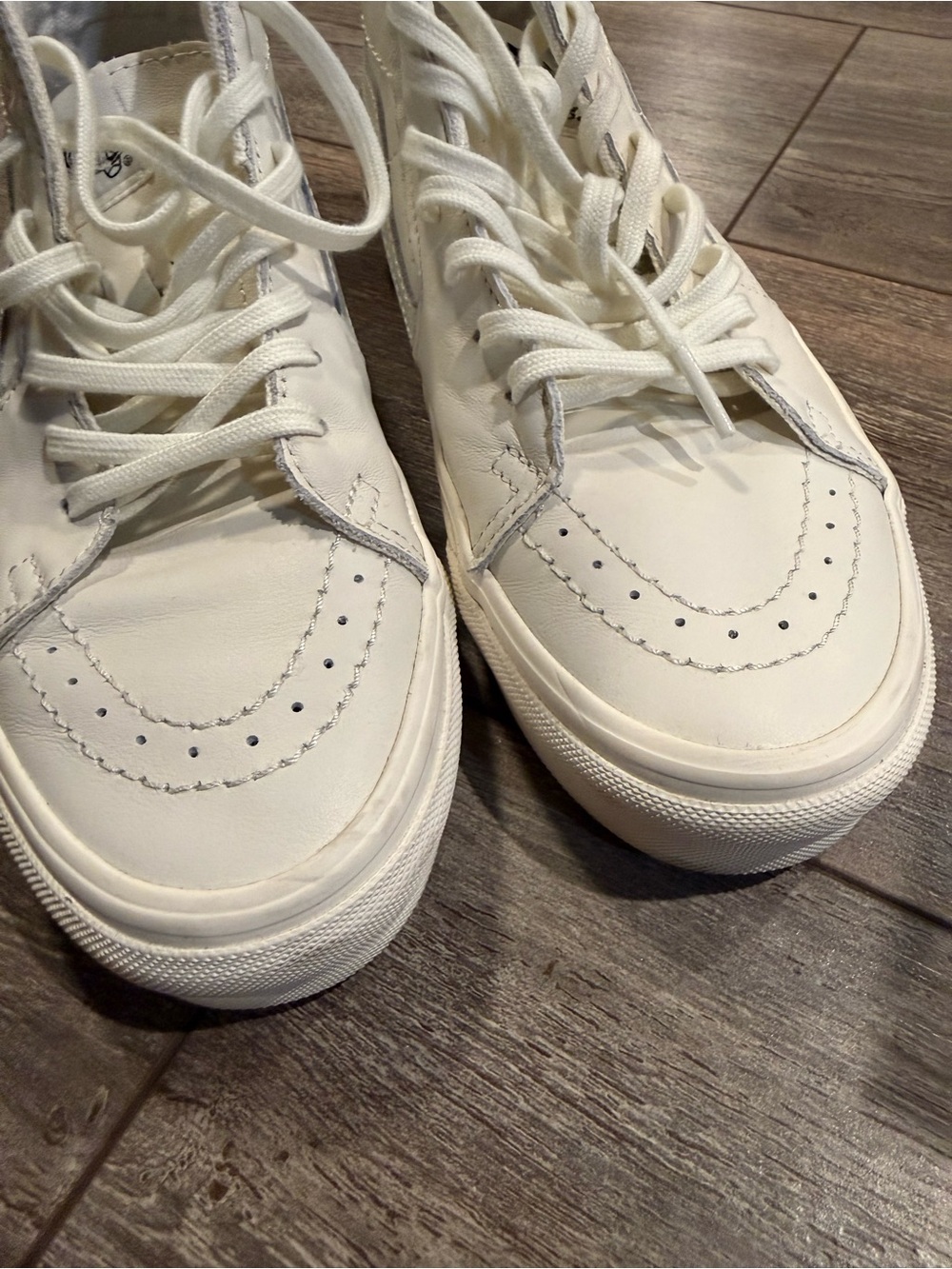 Vans sk8 hi tapered white leather